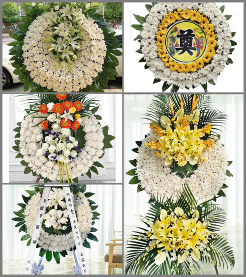 河南南阳镇平县侯集镇谭寨村花圈速递